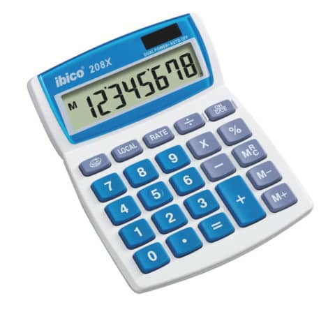 Calcolatrice da tavolo IBICO 208X – display LCD 8 cifre – confezione blister – IB410062