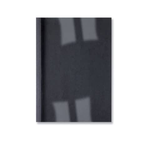 Copertine termiche per rilegatura GBC con dorso da 3 mm in pvc e cartoncino a4 nero  conf da 100 copertine – IB451614