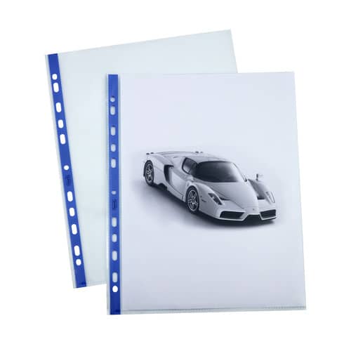 Buste a foratura universale lisce FAVORIT Art Superior 22×30 cm azzurro conf. da 25 – 100206797