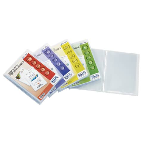 Portalistini a fogli fissi Favorit Sviluppo personalizzabili 15×21 cm – 40 buste trasparente – 100460237
