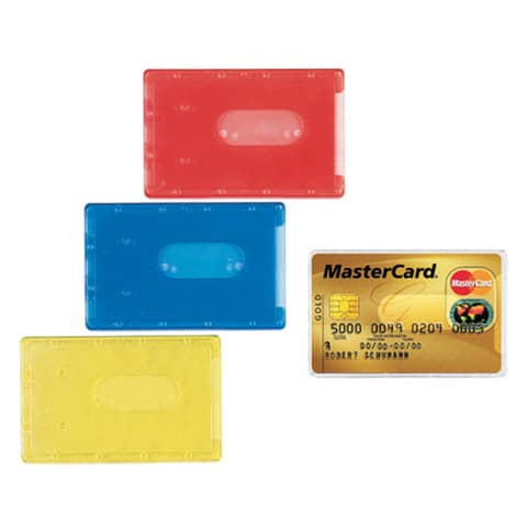 Porta Cards FAVORIT rigidi ad alto spessore 8,8×5,7 cm assortiti conf. da 100 – 100500081