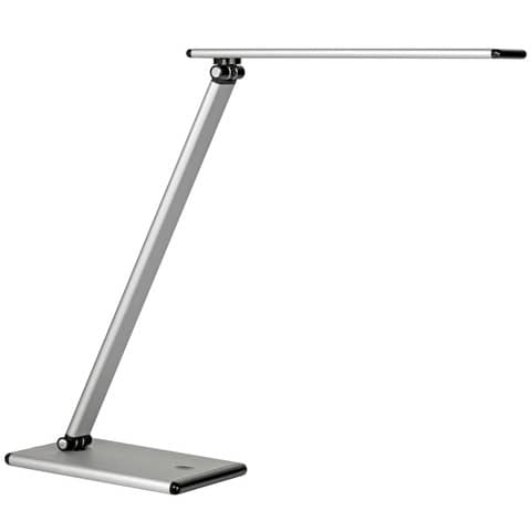 Lampada da tavolo a led UNILUX Terra grigio metallizzato con dimmer 400077409