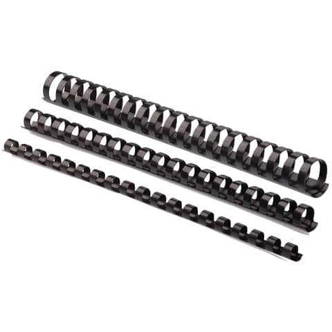 Dorsi plastici FELLOWES nero ad anello tondo 10 mm –  41-55 fogli conf.100 – 5346108