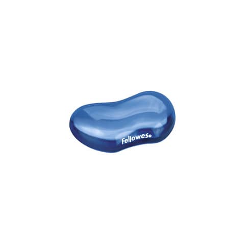 Supporto FELLOWES poggiapolsi Flex Crystal™ Gel 2,54×12,38×8,73 cm blu 91177-72