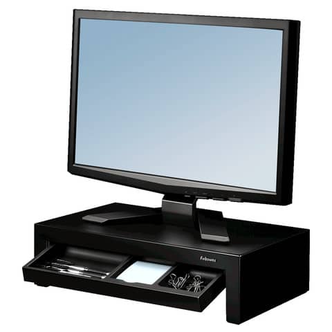Supporto FELLOWES Monitor Designer Suites plastica nero altezza regolabile 11/13/15cm – 8038101