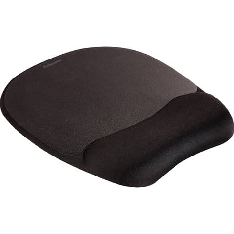 Tappetino mouse con poggiapolsi FELLOWES Memory nero 27,6×23,2×3,2 cm- 9176501