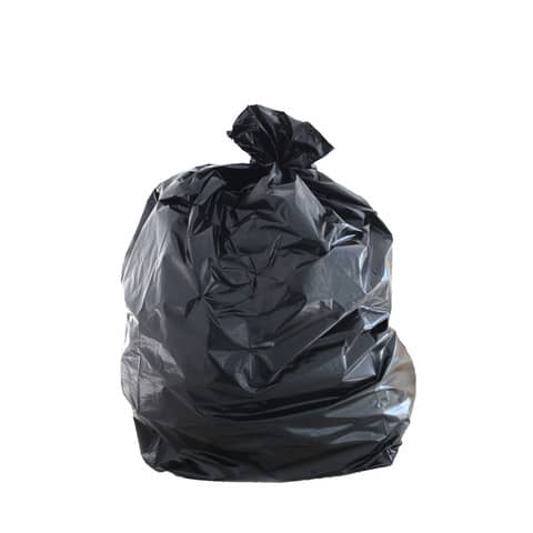 Sacchi immondizia per rifiuti inorganici Rolsac 130 L 90×120 cm – 50 µm nero – conf. da 200 pezzi – 20705