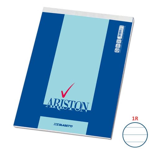 Blocco con punto metallico Blasetti Ariston 70 ff righe 1R A4 – 21×29,7 mm 1070