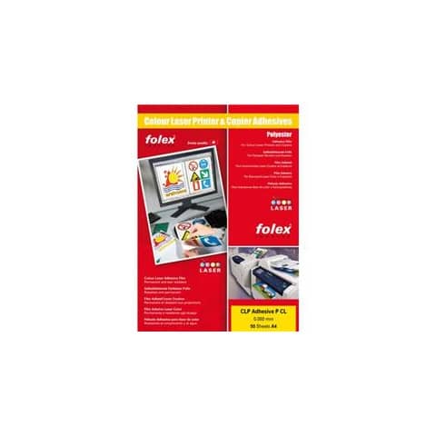 Film adesivo per laser e copiatrici Folex CLP Adhesive P CL 0,05 mm A3 trasparente Cf. 50 pz – 2999C.050.43100