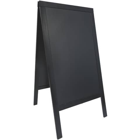Lavagna da terra a gesso liquido Securit® Sandwich in legno 70×120 cm nero – SBS-BL-120