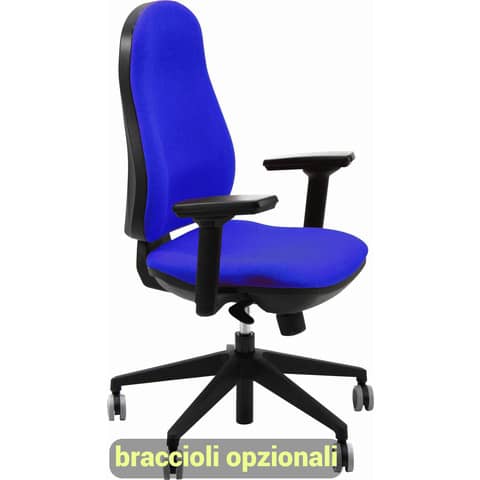 Sedia operativa girevole Unisit Ariel AIER Eco smart rivestimento ignifugo – blu – AIER/IB