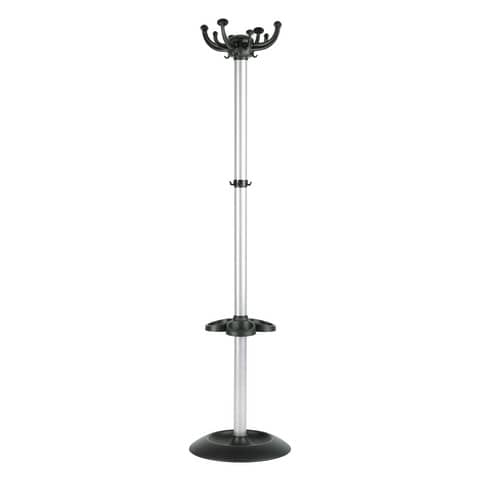 Appendiabiti da terra Unisit Jolly con portaombrelli h. 176 cm – 8 ganci grigio- APUJOLG