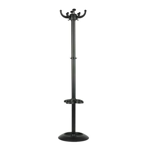 Appendiabiti da terra Unisit Jolly con portaombrelli h. 176 cm – 8 ganci nero – APUJOLN