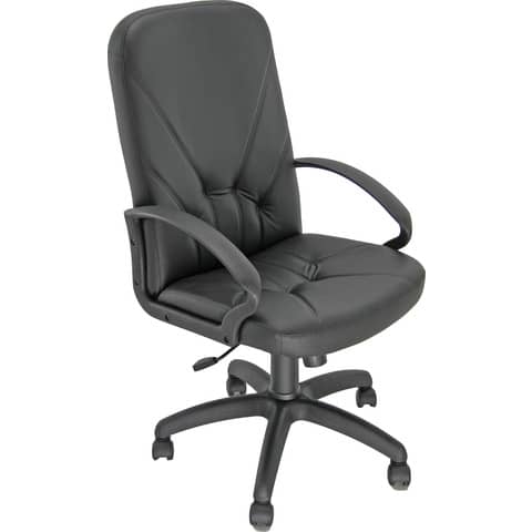 Poltrona direzionale girevole Unisit Dante DNP Eco Smart – rivestimento ecopelle nero – DNP/KN