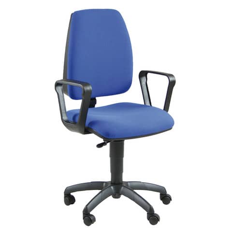 Sedia operativa girevole Unisit Jupiter JUBR Eco smart – rivestimento Eco blu – con braccioli – JPQ/BRN/EB