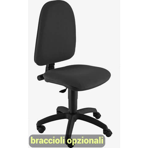 Sedia operativa girevole Unisit Jupiter JUSB/SB Eco smart – rivestimento Eco nero – JPL/EN