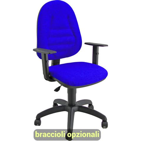 Sedia operativa girevole Unisit Metis MTPRO Eco Smart – rivestimento microfibra blu – MTPRO/MBE