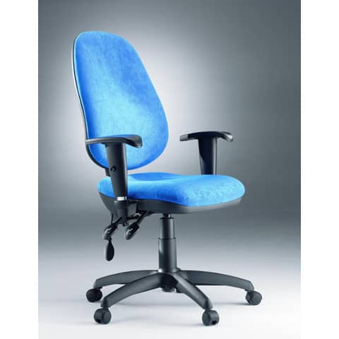 Sedia operativa girevole Unisit Oberon OBOB – rivestimento Eco blu OBOB/EB
