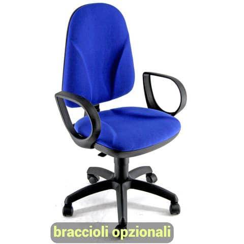 Sedia operativa girevole Unisit Team TMTMI Eco smart – schiuma sagomata – rivestimento Eco blu – TMTMI/EB