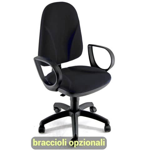 Sedia operativa girevole Unisit Team TMTMI Eco smart – schiuma sagomata – rivestimento Eco nero – TMTMI/EN
