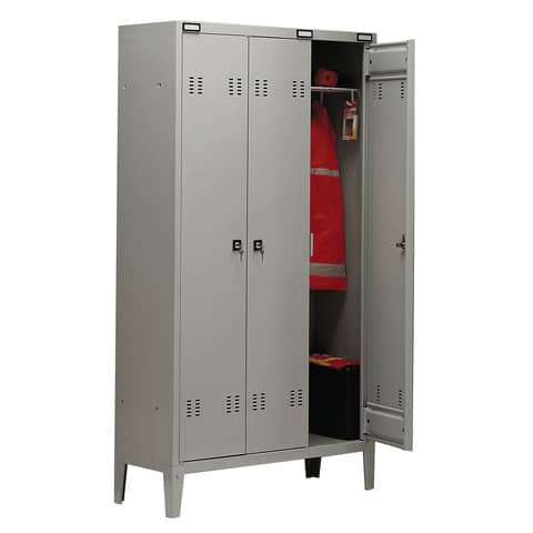 Spogliatoio Tecnical 2 a 3 posti acciaio 7/10 monoblocco 102x35x180 cm B3