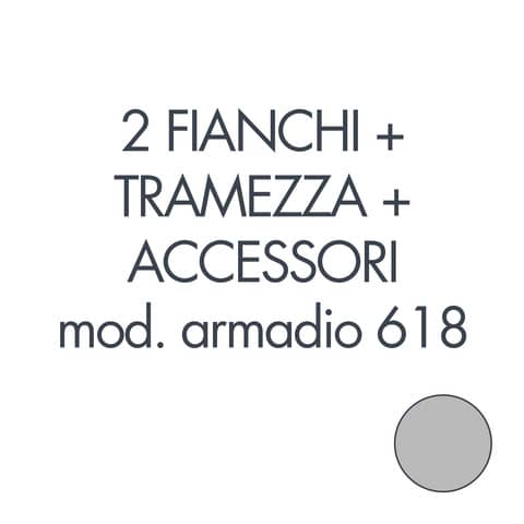 Set 2 fianchi + 1 tramezza + accessori + istruzioni per armadio Tecnical 2 618 grigio – – 805141163052