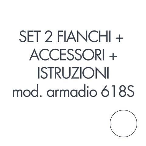 Set 2 fianchi + accessori + istruzioni per l’uso per armadio tecnical 2 618S bianco – 805141163027