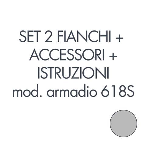 Set 2 fianchi + accessori + istruzioni per l’uso per armadio tecnical 2 618S grigio –  805141163028