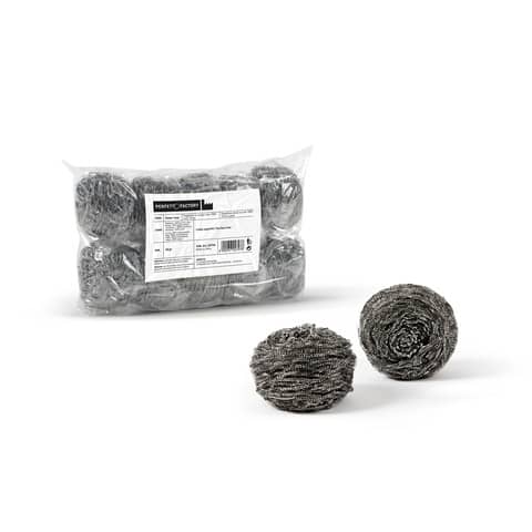 Spugna acciaio Perfetto factory Power acciaio inox 18/0 conf. 10 pz. – 0279G