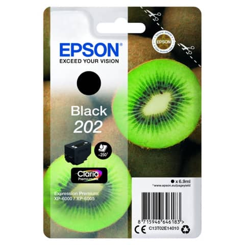 Cartuccia inkjet Kiwi 202 Epson nero  C13T02E14010