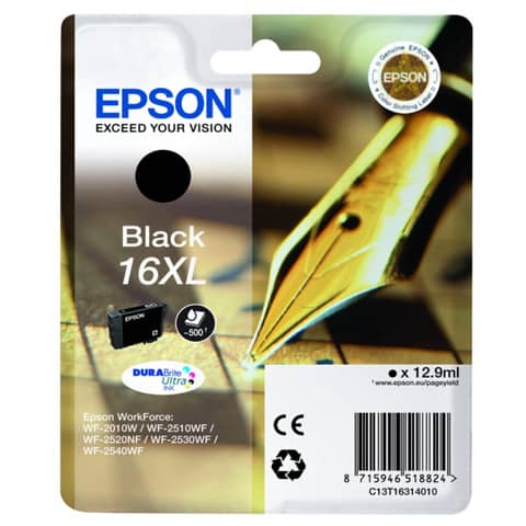 Cartuccia inkjet alta capacità ink pigmentato Penna e Cruciverba 16XL Epson nero – C13T16314012