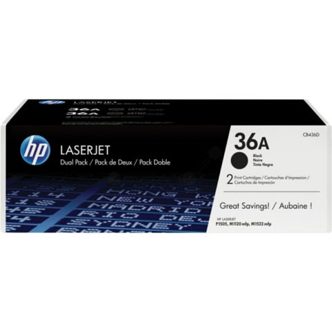 Toner 36A HP nero  Conf. 2 – CB436AD
