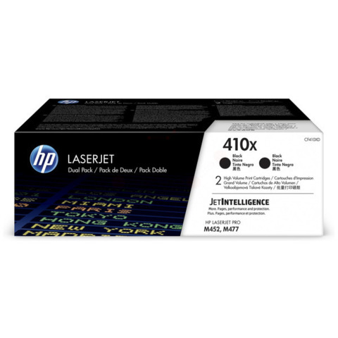 Toner alta capacità 410X HP nero  Conf. 2 – CF410XD