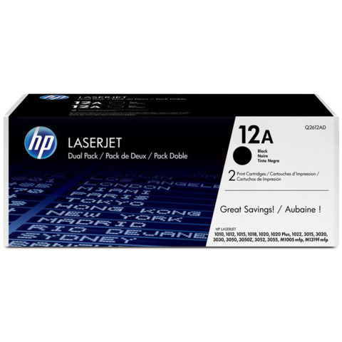 Toner 12A HP nero  Conf. 2 – Q2612AD