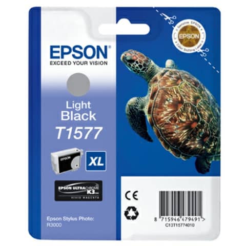 Cartuccia inkjet alta capacità ink pigmentato blister RS T1577 Epson nero chiaro – C13T15774010