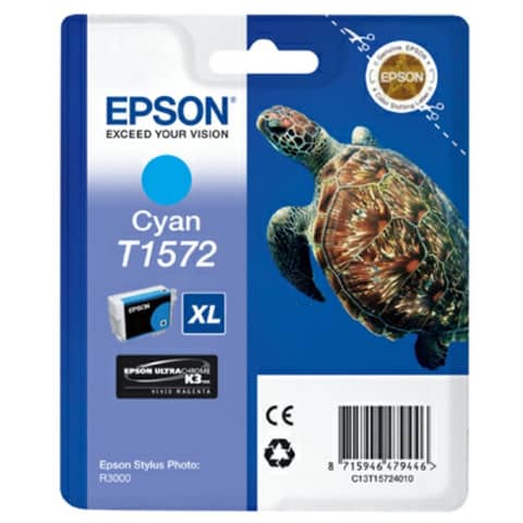 Cartuccia inkjet alta capacità ink pigmentato blister RS T1572 Epson ciano C13T15724010