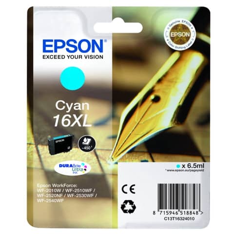 Cartuccia inkjet alta capacità ink pigmentato Penna e Cruciverba 16XL Epson ciano – C13T16324012
