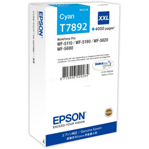 Cartuccia inkjet altissima resa T7892 – XXL Epson ciano C13T789240