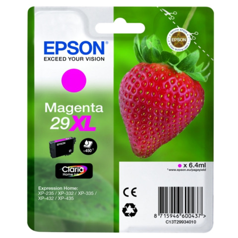 Cartuccia inkjet alta capacità Fragola T29XL Epson magenta C13T29934012