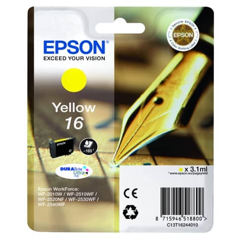 Cartuccia inkjet ink pigmentato Penna e Cruciverba 16 Epson giallo C13T16244012