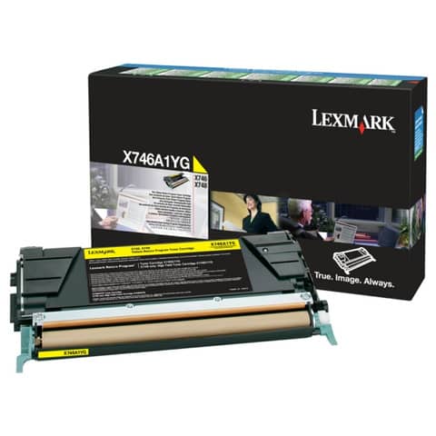 Toner return program X746, X748 Lexmark giallo X746A1YG