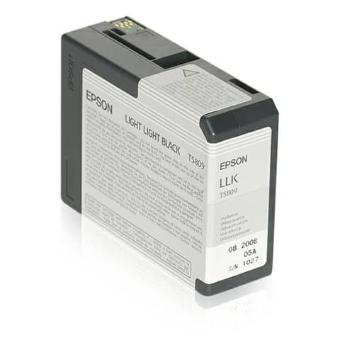Cartuccia inkjet ink pigmentato T5809 Epson nero chiaro-chiaro C13T580900