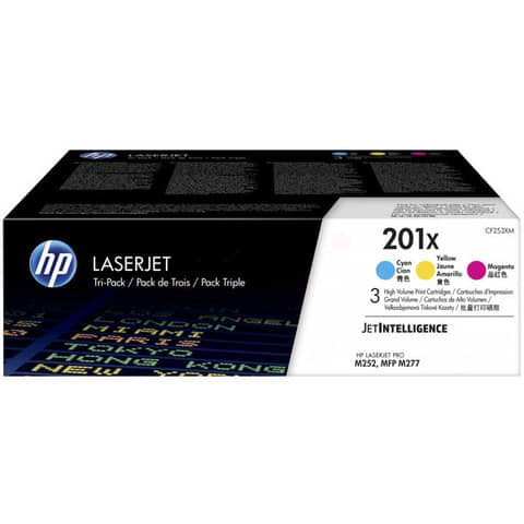 Toner 201X HP ciano+magenta+giallo  Conf. 3 – CF253XM