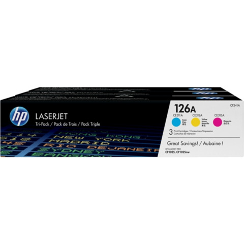 Toner 126A HP ciano+magenta+giallo  Conf. 3 – CF341A