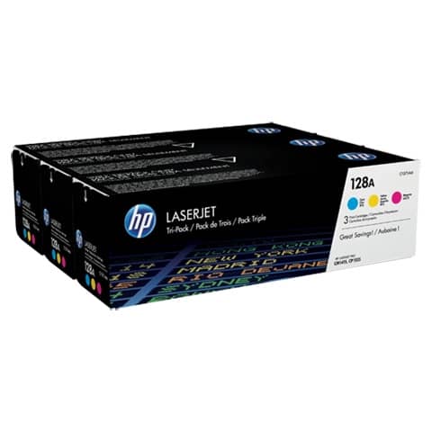 Toner 128A HP ciano+magenta+giallo  Conf. 3 – CF371AM