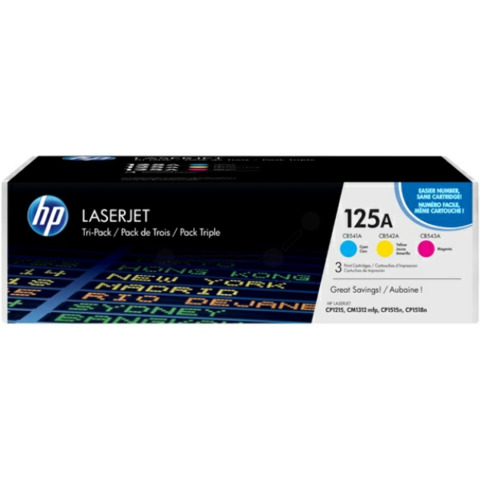 Toner 125A HP ciano+magenta+giallo  Conf. 3 – CF373AM