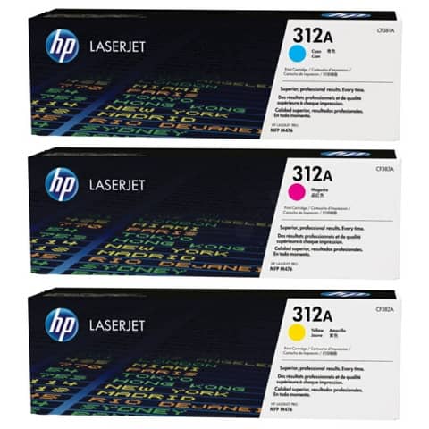 Toner 312A HP ciano+magenta+giallo  Conf. 3 – CF440AM