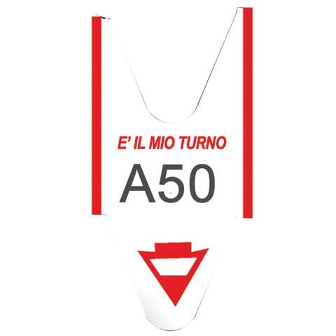Rotolo tagliandi per eliminacode PRINTEX 2000 tagliandi f.to lettera + 2 cifre rosso – Conf. 5 pezzi – TR/ROLL/RSS