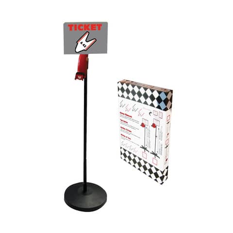 Kit eliminacode PRINTEX base Ø 30 cm H. 120 cm nero/rosso + rotolo 2000 tickets bianchi – TR/PIA N K