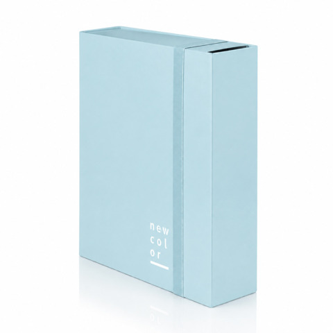 Cartella a 3 lembi con elastico piatto BREFIOCART NEW COLOR 25×35 cm dorso 10 cm azzurro – 0221301.AZ